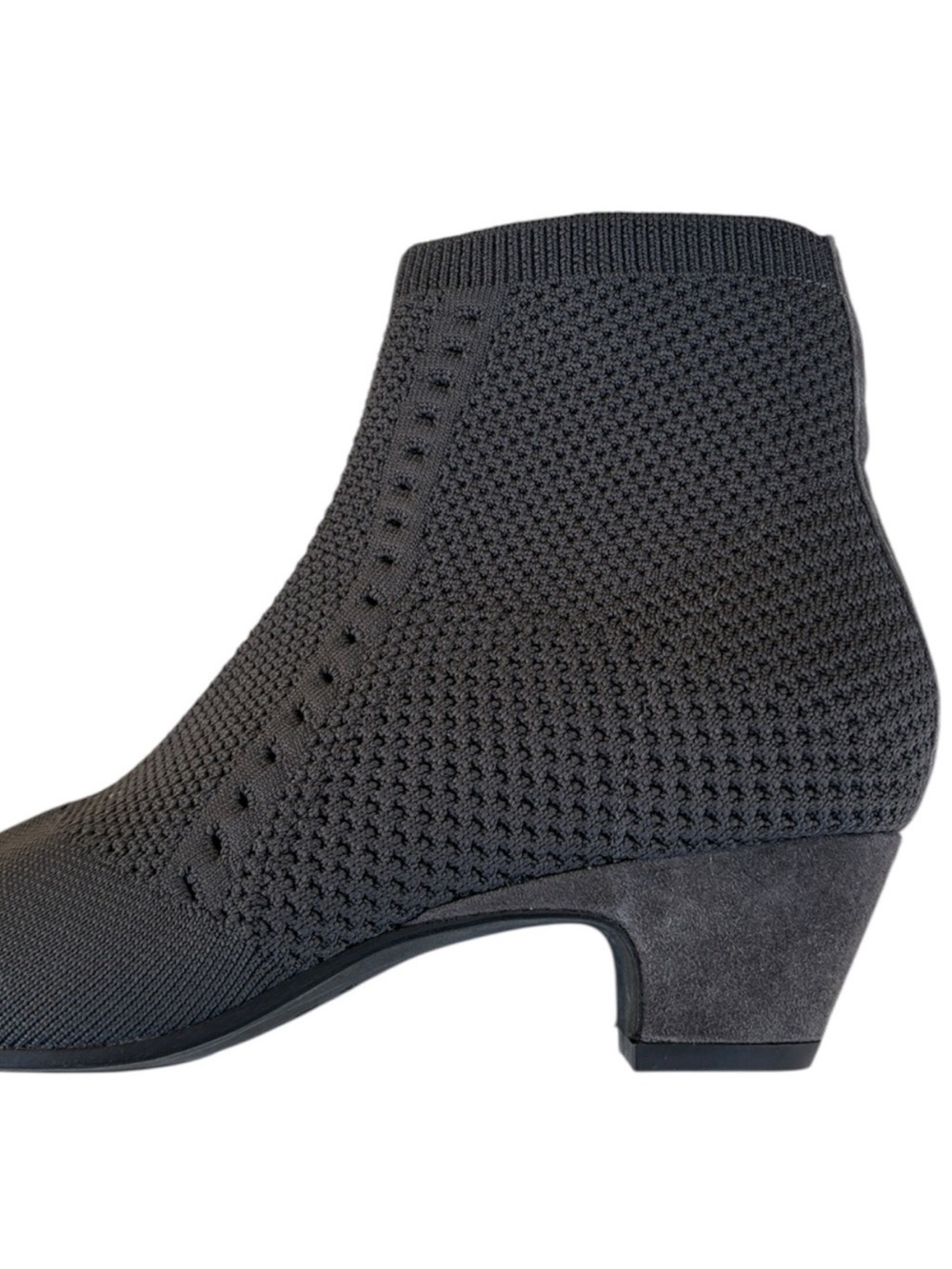 Eileen Fisher Dark Grey Knit Ankle Boots Women’s Size 7 - Picture 2 of 7
